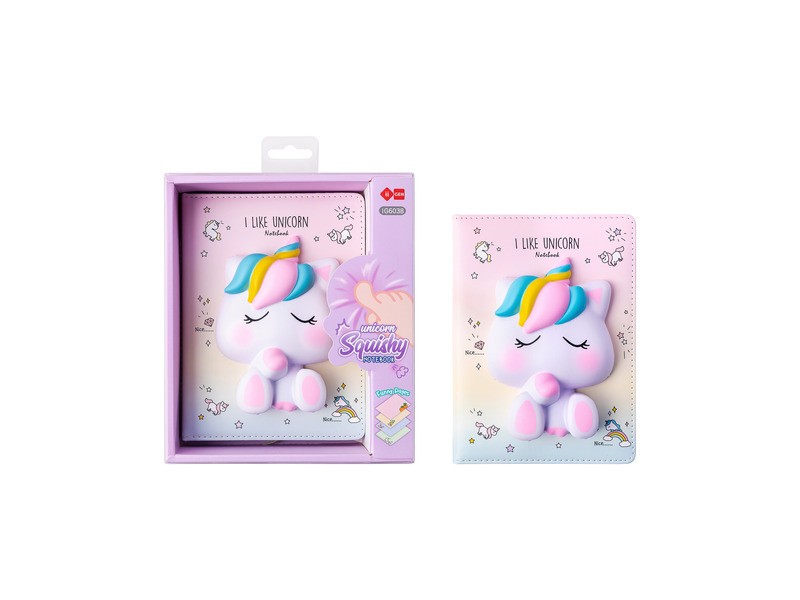 Unikornisos squishy füzet – választható színek