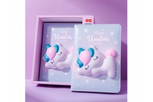 Unikornisos mini squishy füzet – puha borító