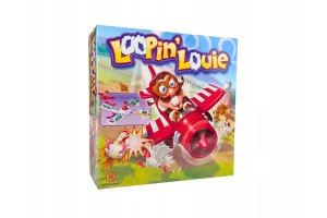 Loopin' Louie társasjáték — doboz és játékelemek