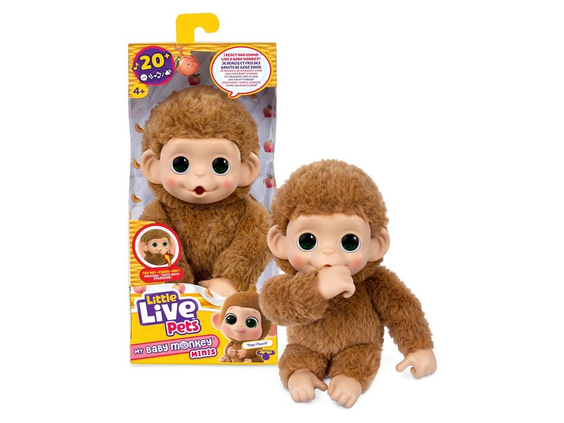 Little Live Pets Mini Maki - krém színű játék