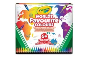 Crayola 64 db zsírkréta – kihajtható doboz, hegyező