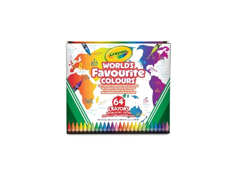 Crayola 64 db zsírkréta – kihajtható doboz, hegyező