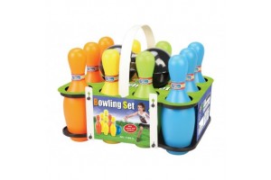 Kicsi műanyag teke készlet - hordozható bowling