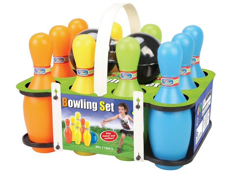 Kicsi műanyag teke készlet - hordozható bowling