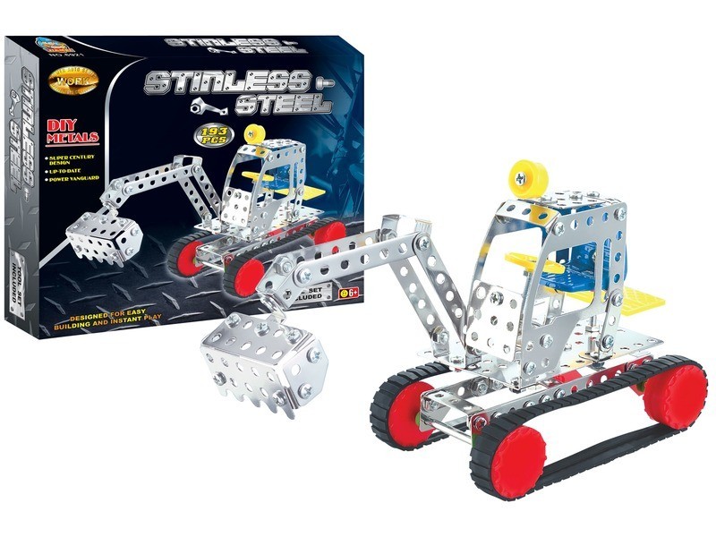 Lánctalpas markoló - 193 db fém építőjáték