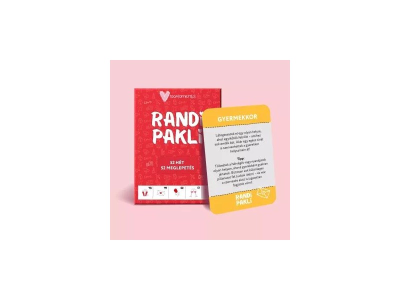 RandiPakli kártyacsomag - 52 heti randiötlet pároknak