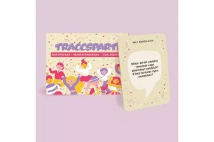 Traccsparti beszélgetős kártyajáték doboza