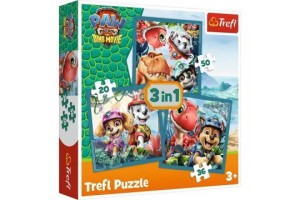 Trefl Mancs őrjárat és Dínó-sziget 3 az 1-ben puzzle