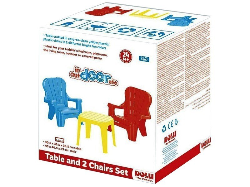 Kerti asztal két székkel – gyerek kerti bútor