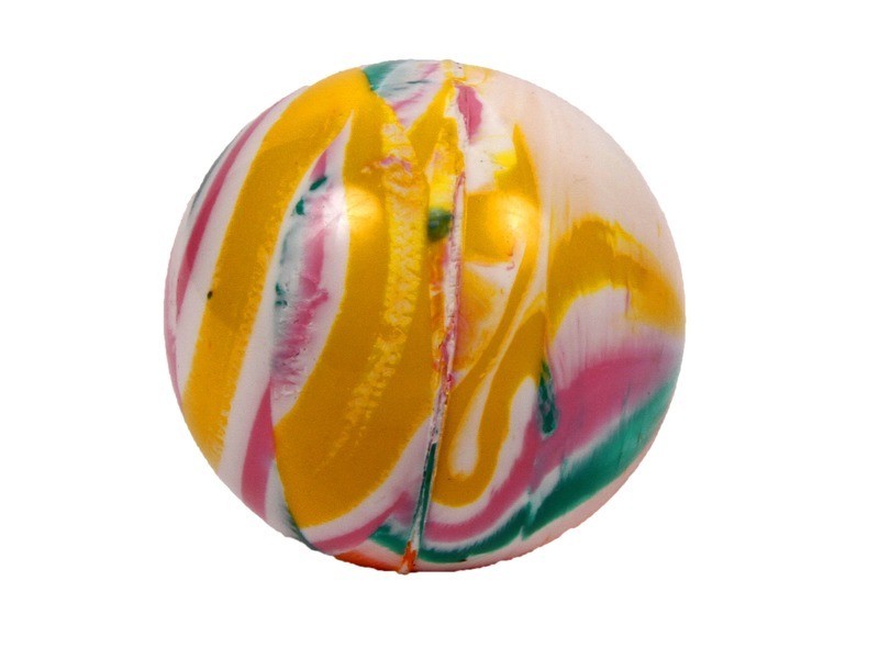 Szivárványos pattogó gumilabda - 4 cm