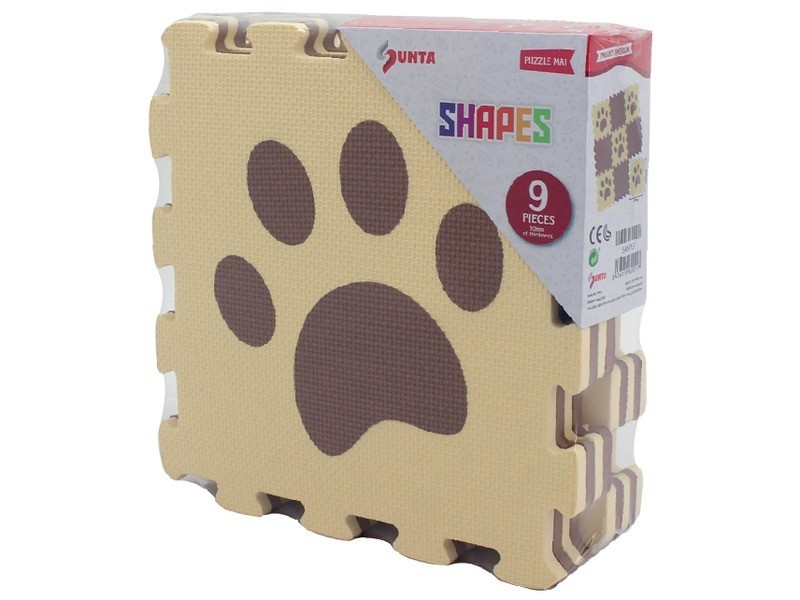 Barna tappancsos 9 darabos habszivacs szőnyeg