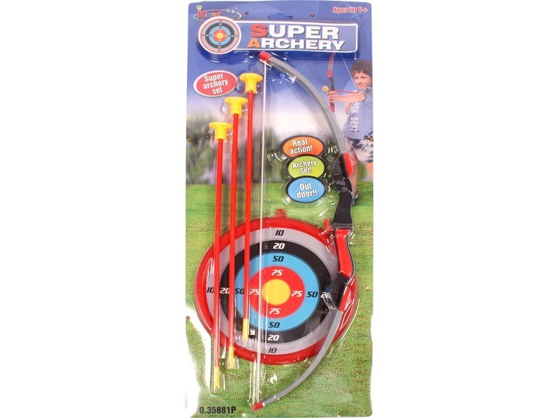 Íjász készlet céltáblával és tapadókorongos nyilakkal