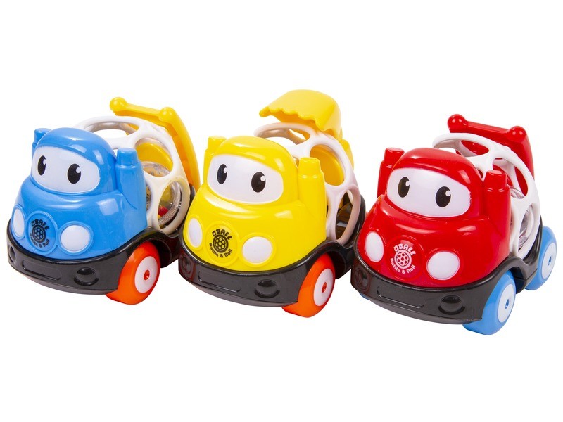 Csörgő autó bébijáték, 10 cm, többféle