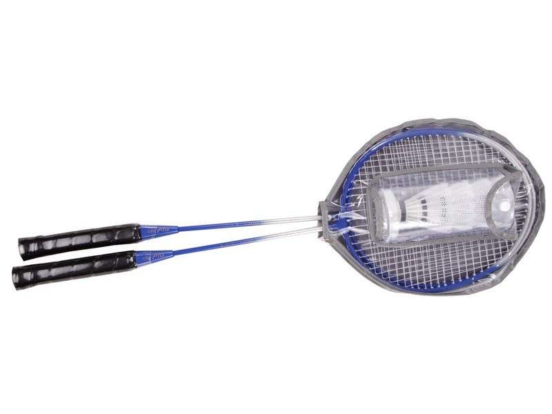 Fém tollaslabda készlet tokban – 3 labda, 2 ütő