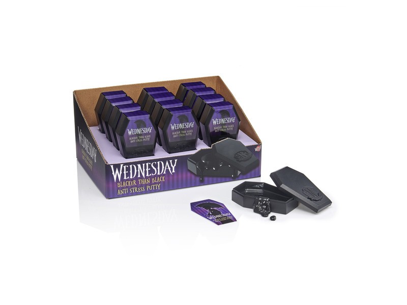 Wednesday éjfekete okosgyurma koporsó tartóban