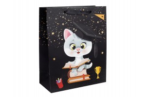 Ballagós cicás papírtasak 18x23 cm