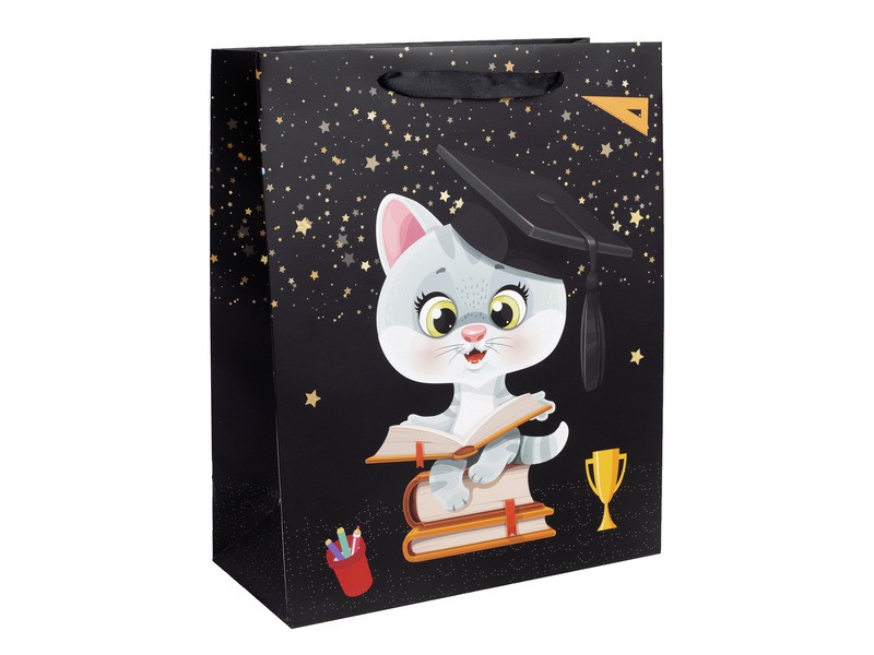 Ballagós cicás papírtasak 18x23 cm