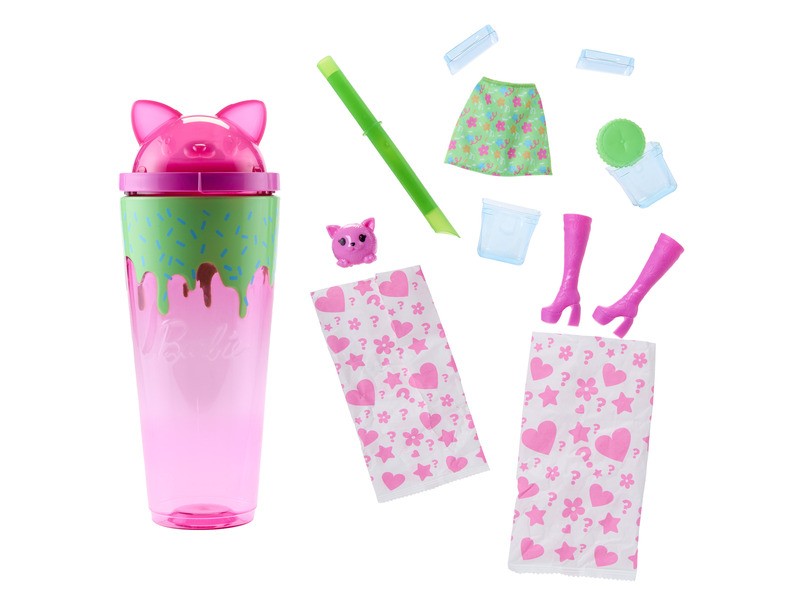 Barbie Slime Reveal Állati buli - Cica figura és kiegészítők