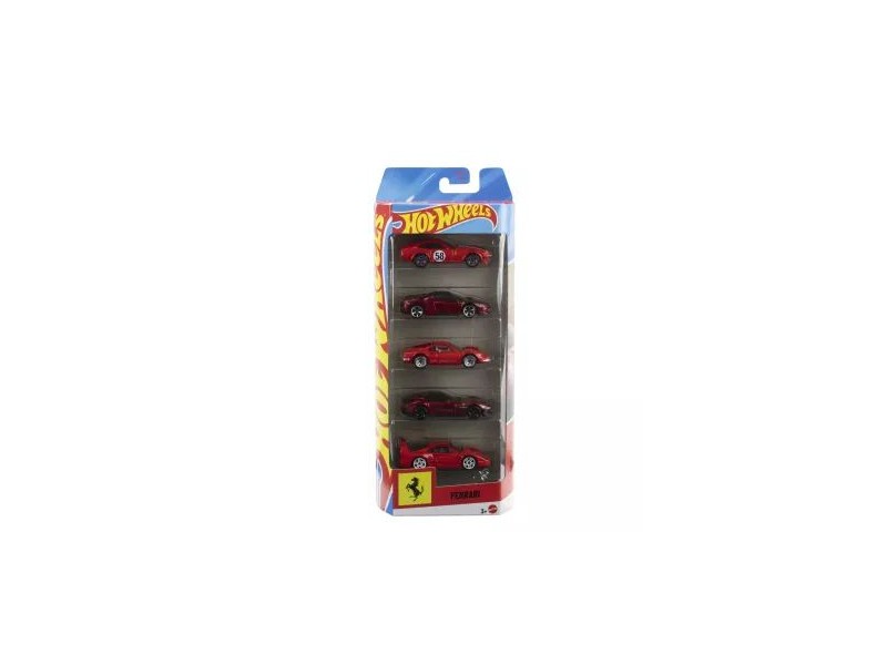Hot Wheels Ferrari 5 darabos kisautó szett