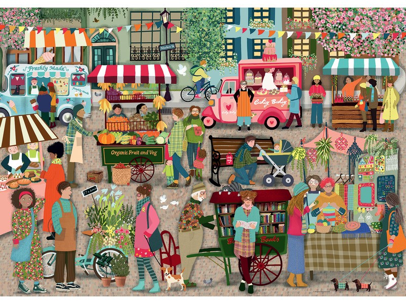 Puzzle 1000 db — Utcai piac (kirakó)