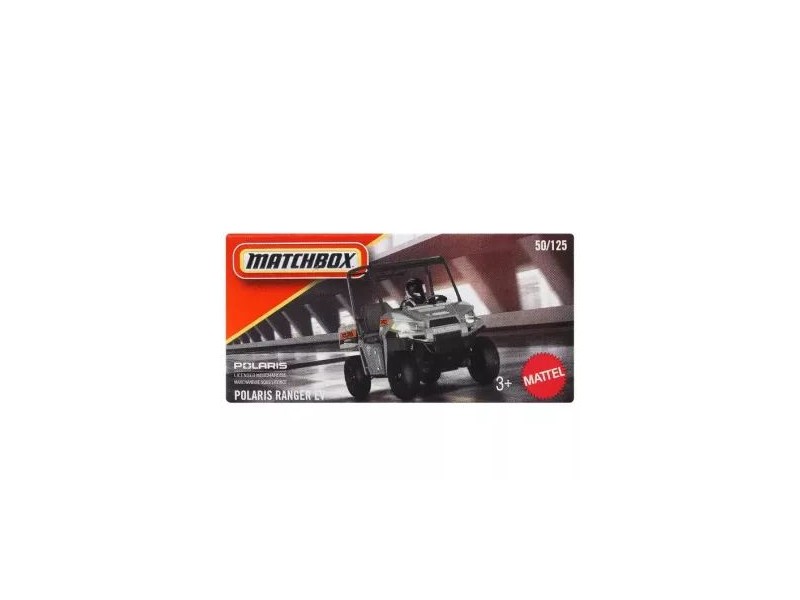 Matchbox Polaris Ranger EV kisautó papírdobozban