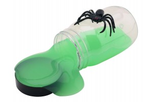 Sötétben világító slime pókkal