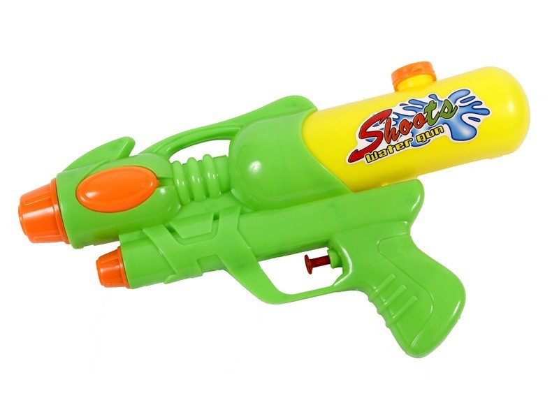 Tartályos vízipisztoly zöld-sárga 27 cm