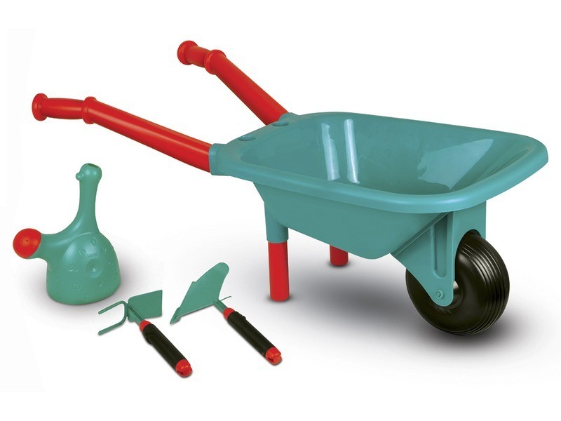 Kiskertész 4 darabos kerti készlet talicskával