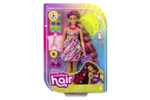 Barbie Totally Hair - virágos baba, extra hosszú haj