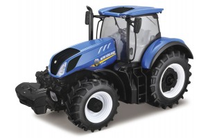 Bburago New Holland T7.315 kék 1:32 traktor, kb. 17 cm