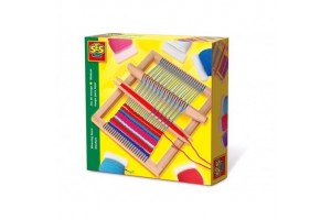 Szövőszék 00876 - fa keret és színes fonalak