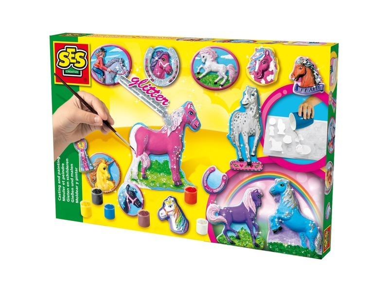 Lovacskák gipszkiöntő készlet - festett minták