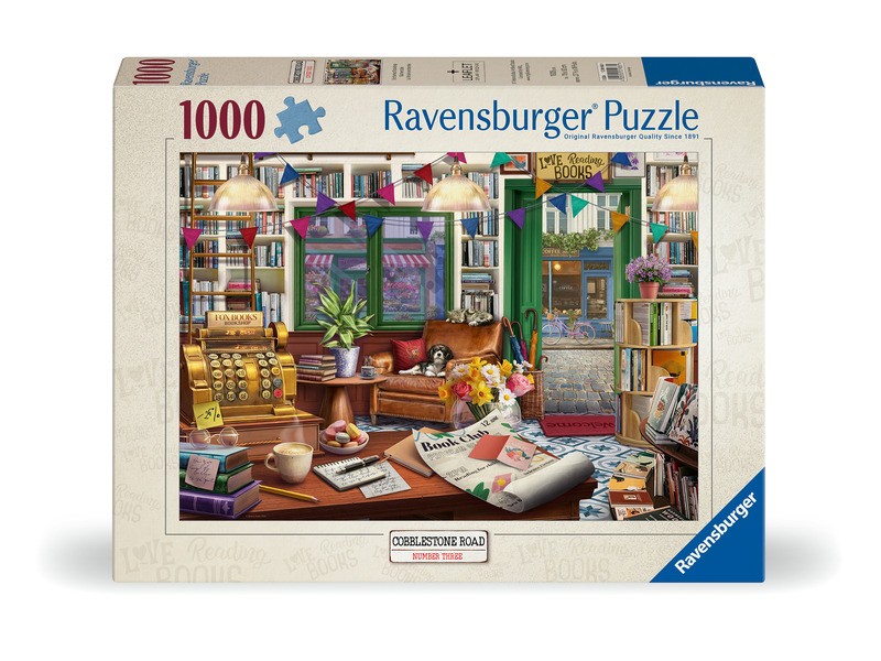 Puzzle 1000 db – Bájos könyvesbolt motívum