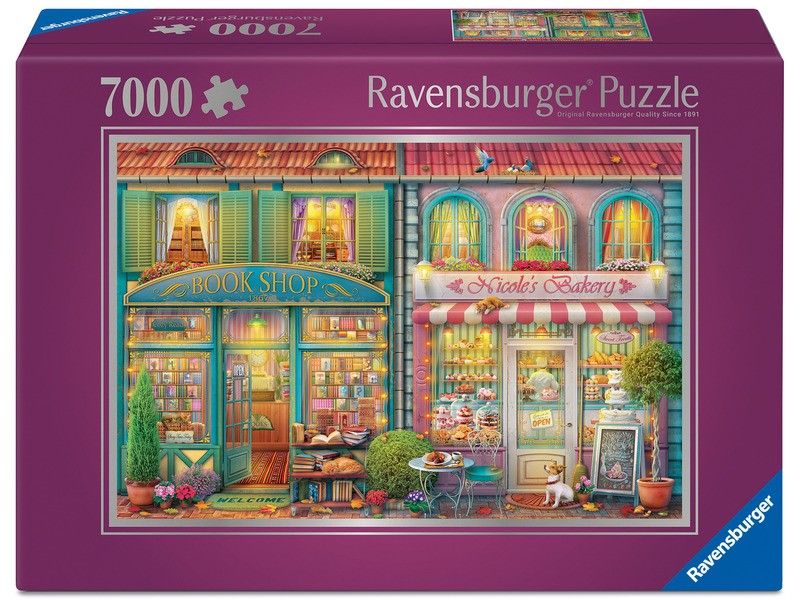 Puzzle 7000 db – Könyvesbolt és Pékség