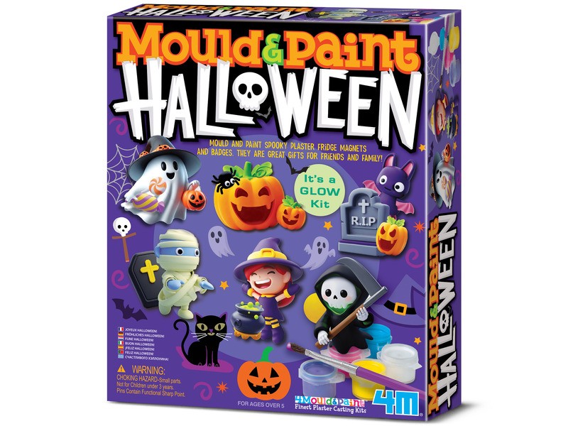 Halloween gipszkiöntő - tök és koponya formák