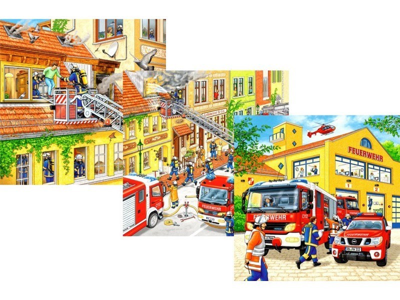 Ravensburger Tűzoltók 3x49 darabos puzzle