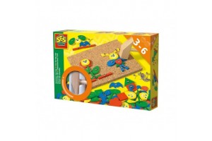 SES kalapácsos mozaik képkirakó - színes kreatív játék