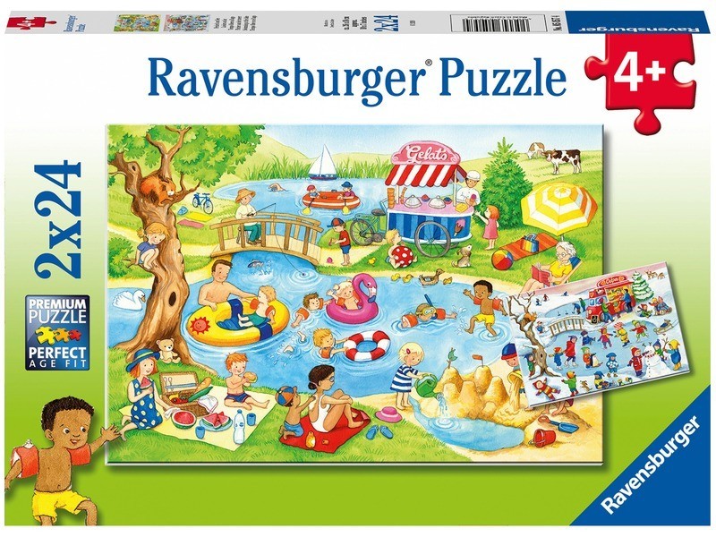 Ravensburger Puzzle Szabadidő a tengerparton 2x24
