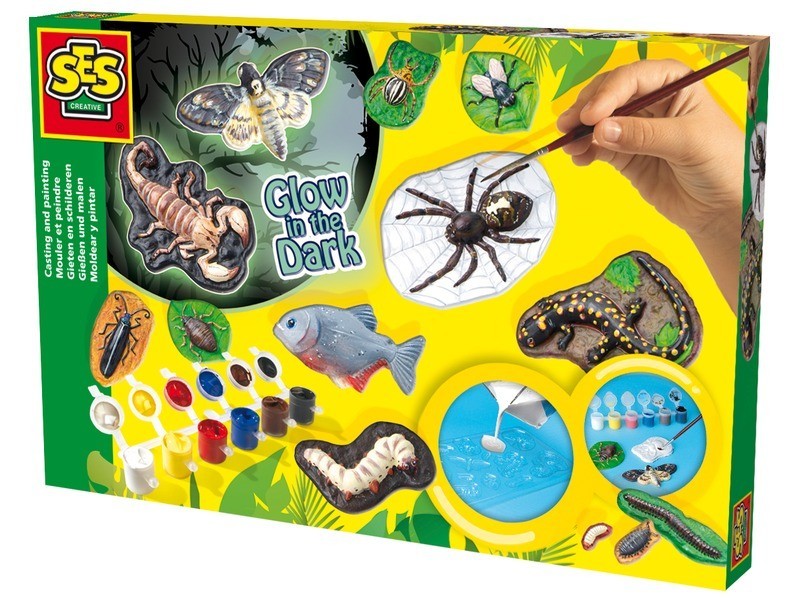 SES foszforeszkáló gipszállatok készlet