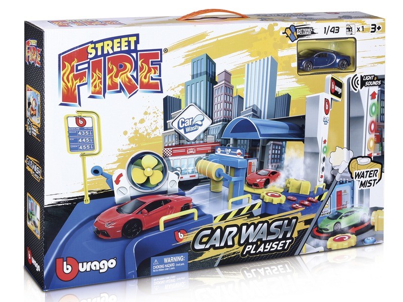 Bburago autómosó 1:43 kisautóval - fény és hang