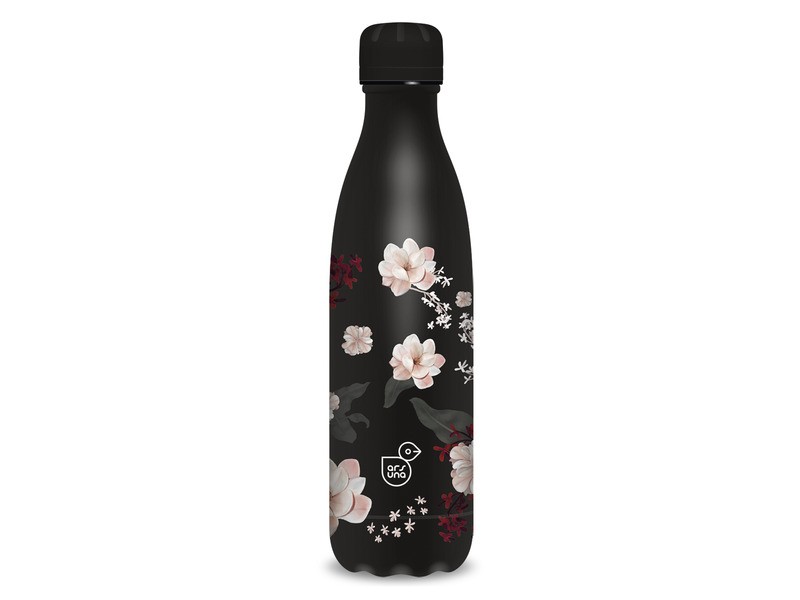 Duplafalú fémkulacs 600 ml – Flowery Black