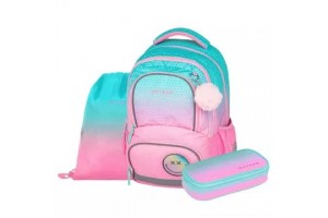 Oxy Next Ombre Pink 3 részes iskolatáska