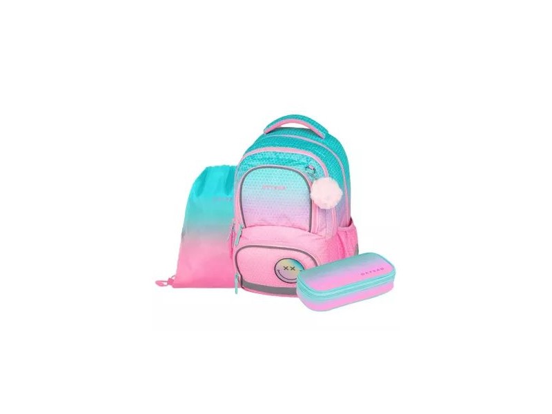 Oxy Next Ombre Pink 3 részes iskolatáska