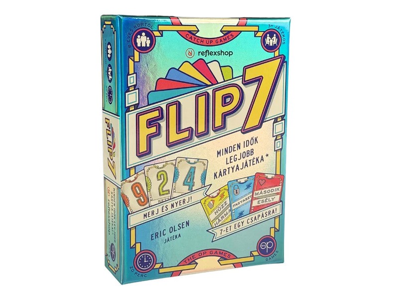 Flip 7 kártyajáték - doboz és kártyák