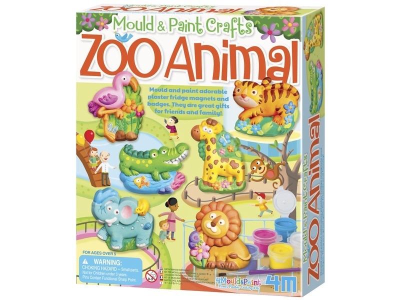 4M Állatos gipszöntő készlet - festhető állatkák