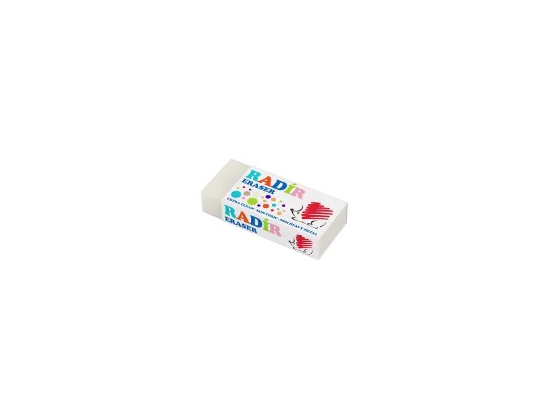 ICO Süni radír papírfogóval - 5,5 cm, színes design