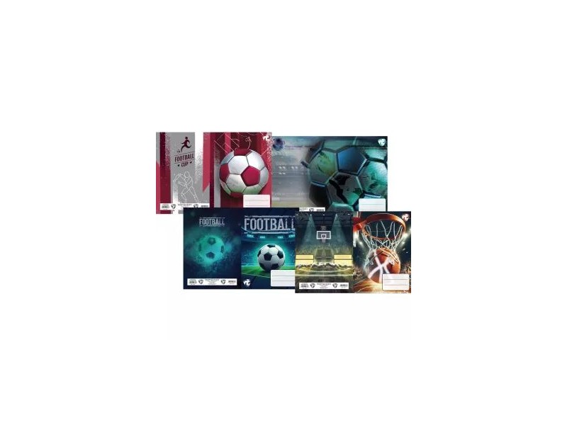 T-Creative sport mintás betétes A/5 füzetborító