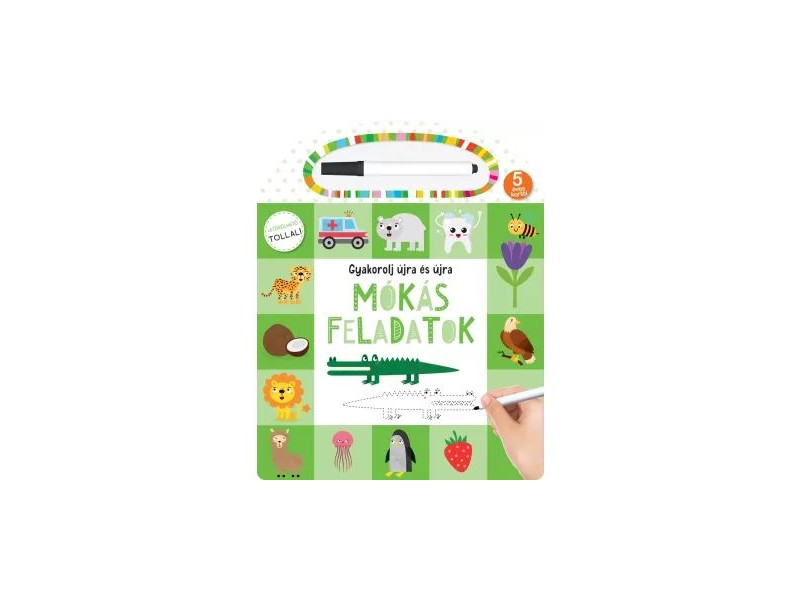 Gyakorló füzet letörölhető tollal – Mókás feladatok (5+)
