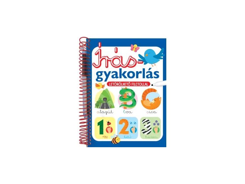 Írásgyakorló füzet letörölhető filctollal (3–7 év)