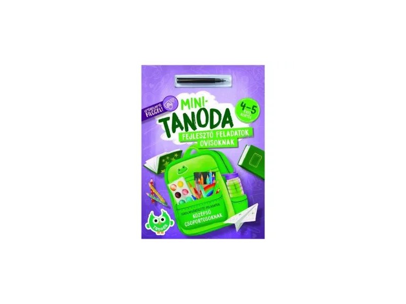 Minitanoda letörölhető filccel - 4-5 éves